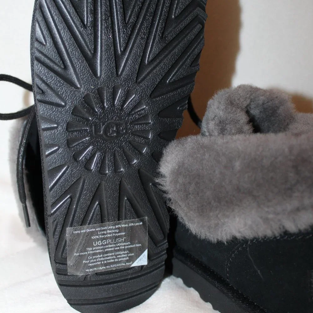 NIB UGG WOMEN'S DIARA SUEDE SHEARLING BOOTIES SLIPPERS‎
